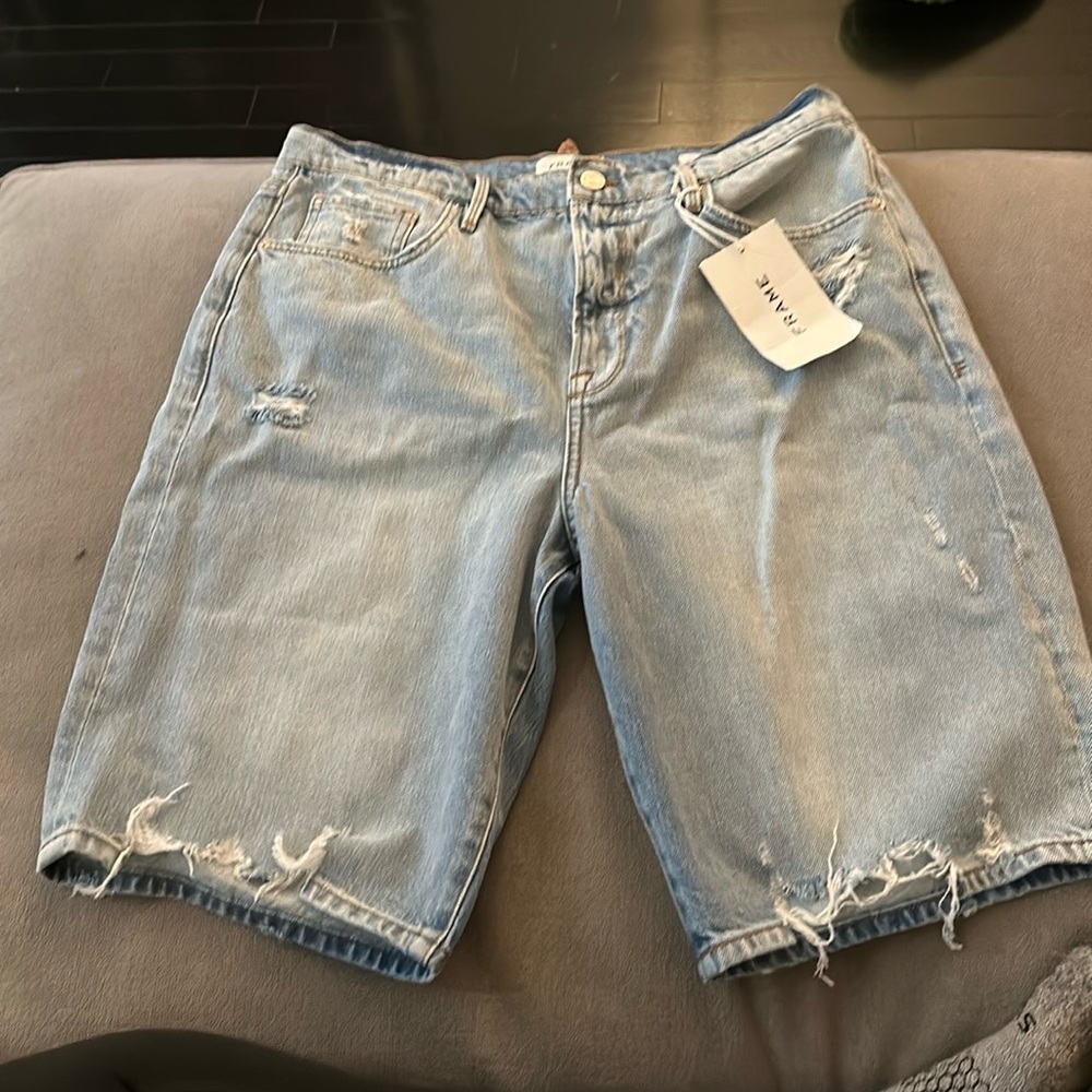 FRAME Le Vintage Bermuda Denim Shorts